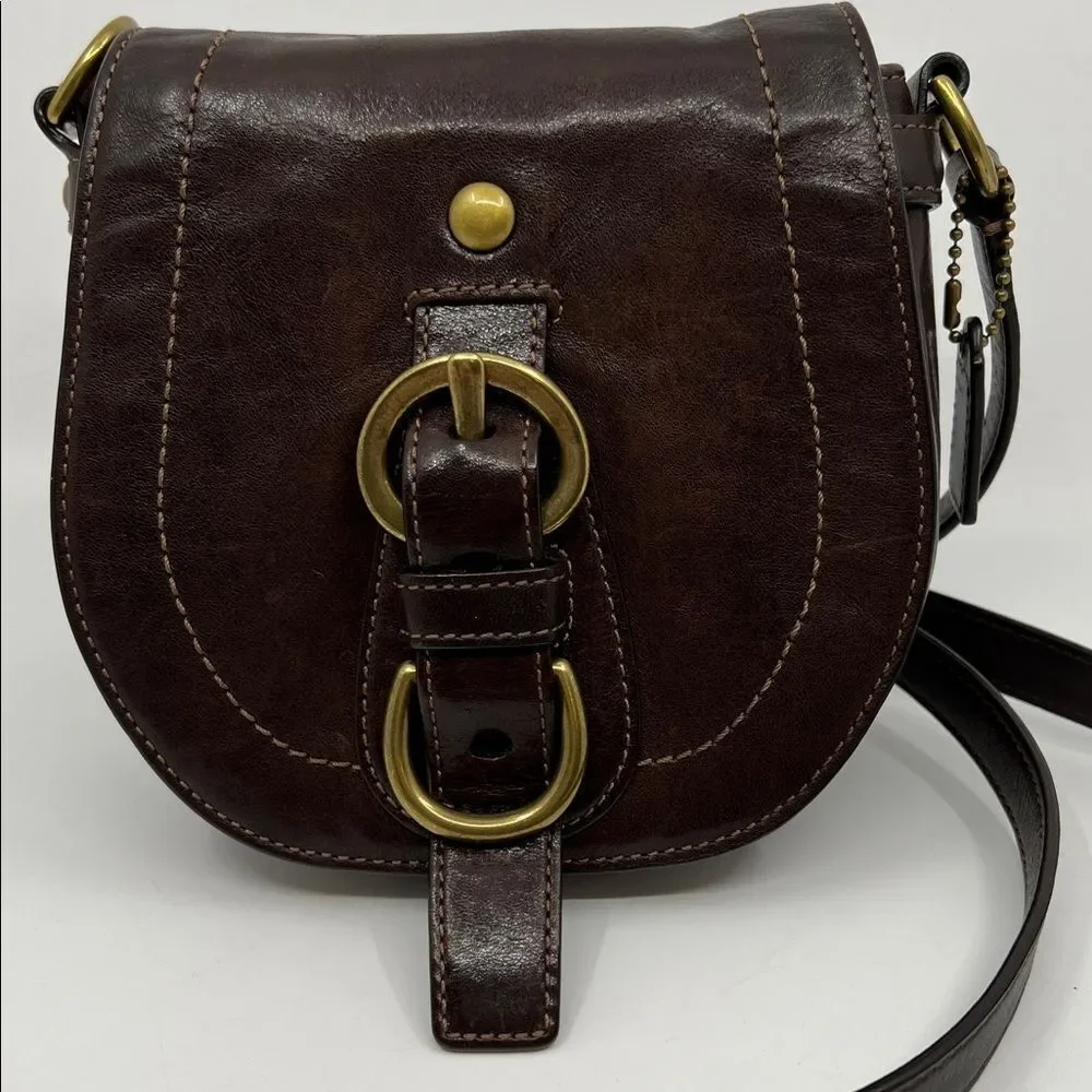 Coach Mini Garcia Crossbody or Shoulder Bag Y2K Dark Brown Leather - Picture 3 of 17